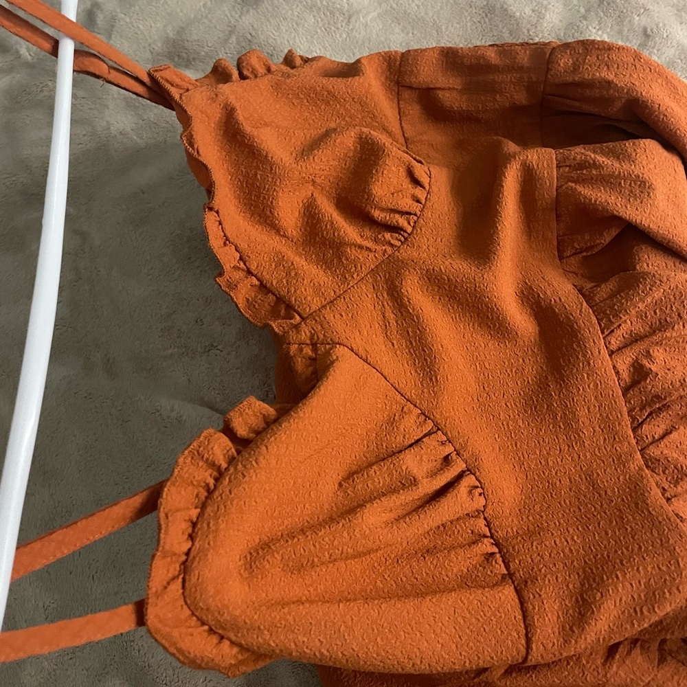 Orange Ruffled Dress